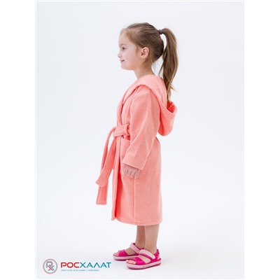 Детский махровый халат с капюшоном светло-коралловый МЗ-04 (6)