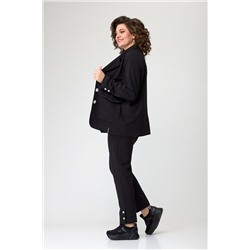 Bonna Image 707 черный_белые_пуговицы, Брюки,  Жакет