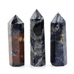 Кристалл из содалита "Карандаш" 24*24*95мм, 100-118г