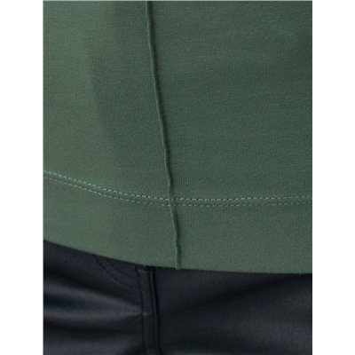 Джемпер с цельнокроеным воротом из премиального хлопка