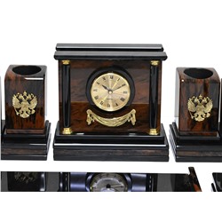 Настольный набор из обсидиана с лотком А4 770*450*190мм.