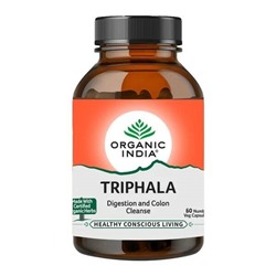 TRIPHALA Digestion & Colon Cleanse, Organic India (ТРИФАЛА, пищеварение и чистка кишечника, Органик Индия), 60 капс.