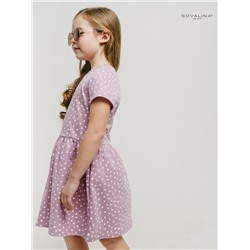 Платье Лето горох розовый