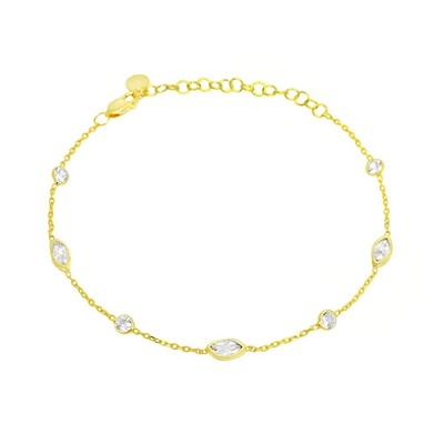 Браслет из серебра куб.циркон., ТФБ-9058лп