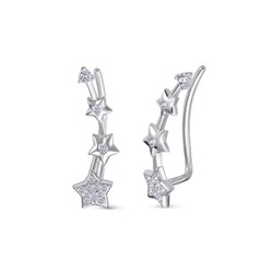 Серьги из серебра куб.циркон., В10-1009