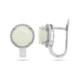 Серьги из серебра оникс, МЦВ1046