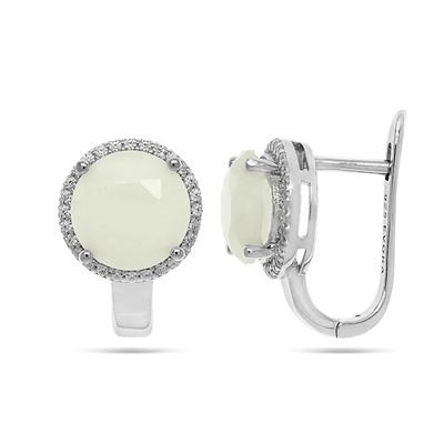 Серьги из серебра оникс, МЦВ1046