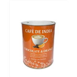 Cafe De India CHOCOLATE & ORANGE, Bharat Bazaar (100% Натуральный растворимый кофе СО ВКУСОМ ШОКОЛАДА И АПЕЛЬСИНА, Бхарат Базаар), 100 г.
