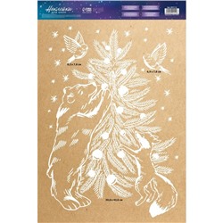 Наклейки для окон «Гравюра», многоразовая, 33 × 50 см