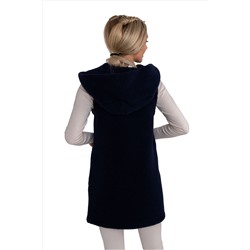 Жилет с КАПЮШОНОМ МЕДЕЯ Индиго