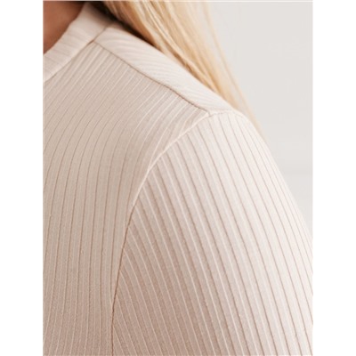 Джемпер из трикотажа в широкий рубчик