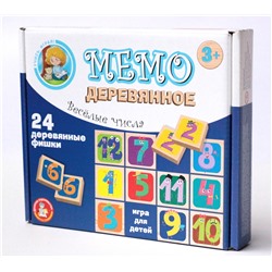 Настольная деревянная игра Мемо «Веселые числа»