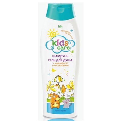 Шампунь-гель KIDS CARE 400мл 2в1 Календула и чистотел  IRIS
