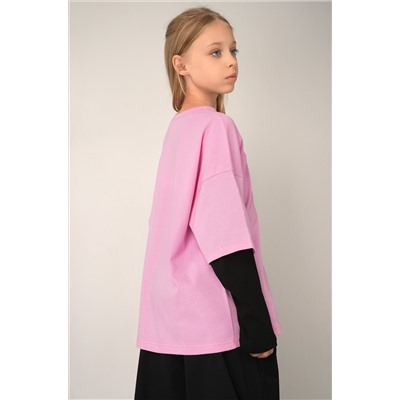 Лонгслив с двойным рукавом для девочки Happyfox