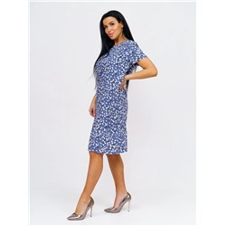 Платье женское Текс-Плюс, цвет голубой белый черный