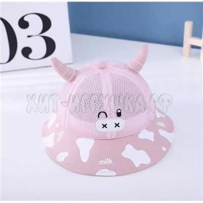 Панама детская на резинке MILK р-р 50, pa_milk_beige, pa_milk_pink, pa_milk_yellow