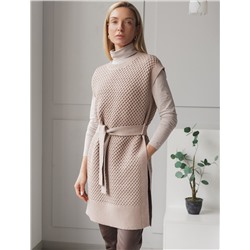 Удлиненный жилет из пряжи с кашемиром