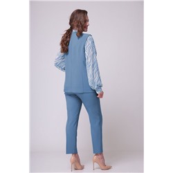 ALEZA 1085 голубой, Брюки,  Блуза,  Жилет