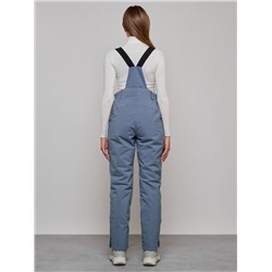 Полукомбинезон утепленный женский зимний горнолыжный серого цвета 1333Sr