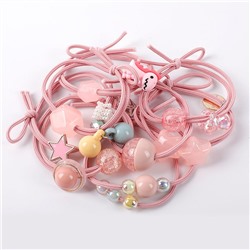 Набор резинок для волос с декором 8 шт. в мешочке из органзы.