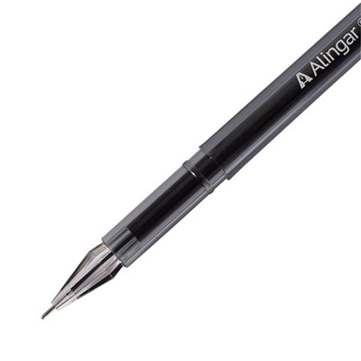 Ручка гел. черн. Alingar Cristal игольчатая прозр.корпус (вып.по 2шт.)  AL2300 АКЦИЯ! СКИДКА 10%