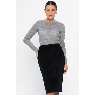 Юбка вельветовая Жасмин (черная) Ю14441-25М