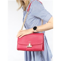 Сумка женская искусственная кожа DJ-СМ 6726-ROSE RED,  1отд,  плечевой ремень  (цепочка),  фуксия 256050