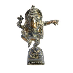 Статуэтка Антик ГАНЕШ ТАНЦУЮЩИЙ VIK-BG-22 - дарующий счастье процветание и удачу (бронза, h-16,5 см, L-10 см, вес ~884 г.), 1 шт.