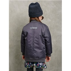 Бомбер демисезонный для девочки "Френд" темно-серый