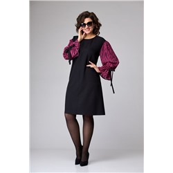 EVA GRANT 7060 черный+розовый, Платье