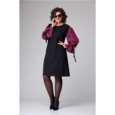 EVA GRANT 7060 черный+розовый, Платье