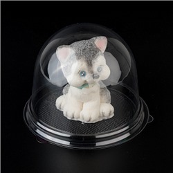 Контейнер для пирожного пластик Круглый 90*80 мм черное дно