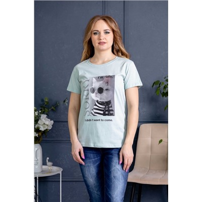 Футболка Алина (Кот в тельняшке) 3-541е