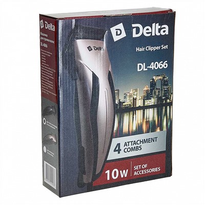 Машинка для стрижки волос 10 Вт DELTA DL-4066 темно-коричневая