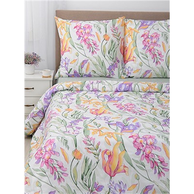 Комплект постельного белья 2 спальный с европростыней Традиция Floral