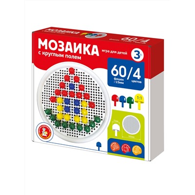 Детская мозаика с круглым полем (60 элементов)