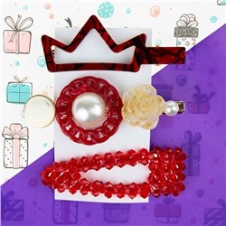 Набор заколок LUXURY RED