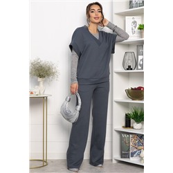 Костюм трикотажный Уютный шарм (серо-синий) К14251-5М