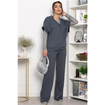 Костюм трикотажный Уютный шарм (серо-синий) К14251-5М