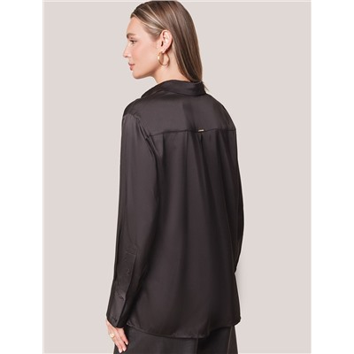 Блузка из сатина с эластаном