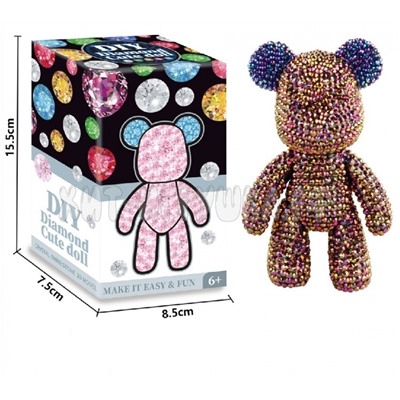 DIY Набор Фигурка - алмазная мозаика МИШКА 14.5 см в ассортименте DD121, DD121
