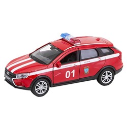 Welly. Игрушка модель машины 1:34-39 LADA VESTA SW CROSS пожарная охрана СА 3015
