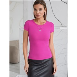 Футболка из трикотажа в широкий рубчик