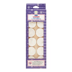 Perfumed T-Lite Candles LAVENDER, Satya (Ароматические чайные свечи ЛАВАНДА, Сатья), набор 12 шт.