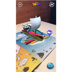 Живая Раскраска "Пираты &Рыцари" А4, мягкая обложка