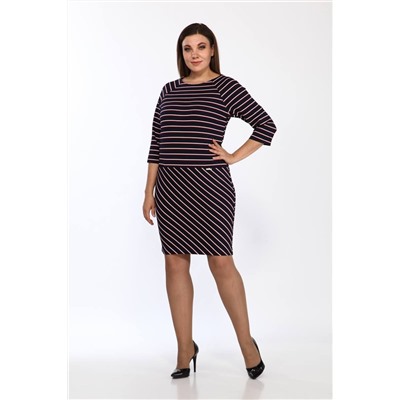 Lady Style Classic 766/6 Темно-синий_с_красным, Платье