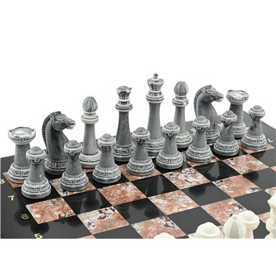 Шахматы подарочные фигурами из мрамолита "Стаунтон", 400*400мм