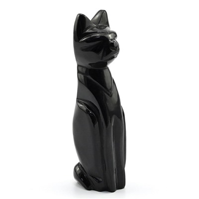 Кошка из нефрита черного 31*37*122мм, 230г