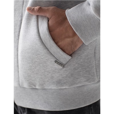 Худи на молнии из премиального футера трехнитки с начесом