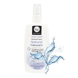 U&I NATURAL Alym Crystal Deodorant SPRAY (Дезодорант СПРЕЙ кристаллический НАТУРАЛЬНЫЙ), 100 мл.